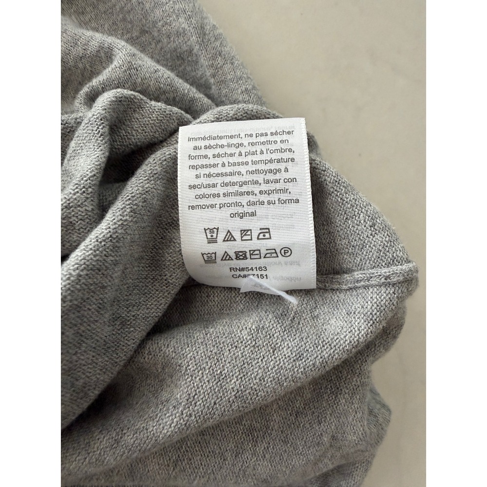 Tommy Hilfiger Womens Gray Polar Bear Fair Isle Cotton Crewneck Sweater Medium - Picture 6 of 7